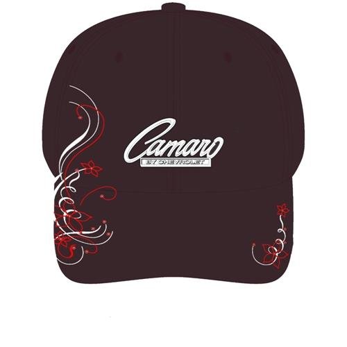 Women's Black Camaro Script Hat with Rhinestones