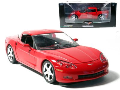 C6 2005 Victory Red Corvette Coupe 1:24 Diecast