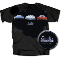 C2 Corvette Sting Ray on Black T-Shirt - 3XL