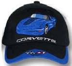 C5 Corvette Blk/Blue Car Low Profile Brushed Twill Hat
