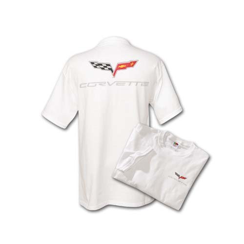 C6 Corvette White Silk Screened T-Shirt - 3XL