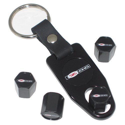 Z06 Corvette Logo Valve Stem Cap - Black - Gift Set