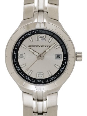 Corvette Calendar Watch with Metal Band