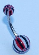 Black and White Patterned Belly Bar