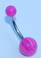 Pink and Hot Pink Patterned Belly Bar