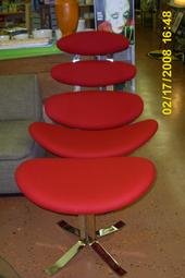 Reproduction Corona Chair & Ottoman by Poul Volther