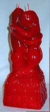 The Lovers Adam & Eve Candle in Red