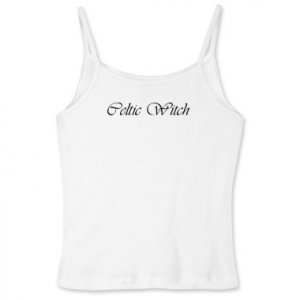 Celtic Witch Women's Fitted Spaghetti Strap Tank