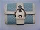 authentic COACH signature sky blue buckle wallet 40582