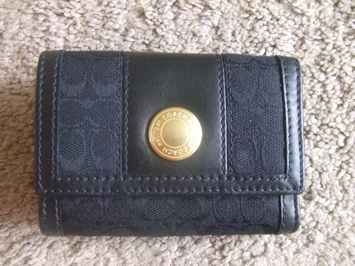 authentic Coach Ergo Signature Black Wallet 40471