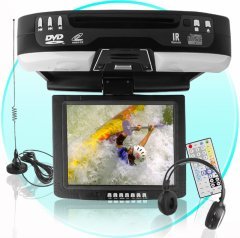 10.4 Inch TFT-LCD Monitor + DVD Player -Black - Roof Fixed