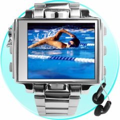 MP4 Player Watch Amazing Style 8GB - 1.8" Screen - Stainless steel