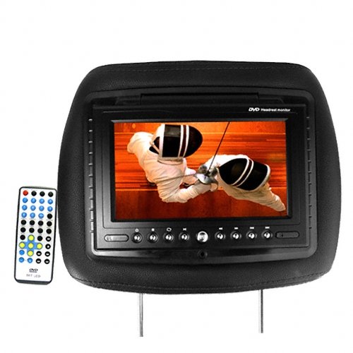Reposacabezas con pantalla de 7" DVD/MP3/TRANSMISOR DE AUDIO FM