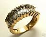DIAMONDS BAGUETTES 14K YELLOW GOLD RING