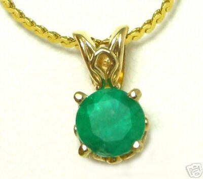 Colombian Emerald Solitaire Pendant 1.0ct