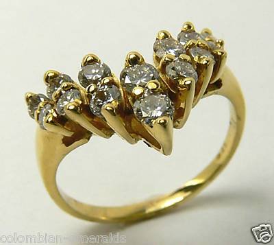 DIAMOND RING 18K YELLOW GOLD 1 CT