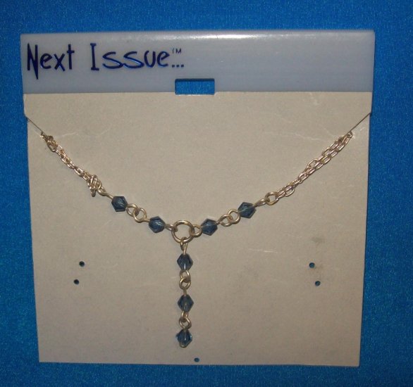 Jewelry, Blue Austrian Crystals on a 16" Silver Chain with blue cyrstals