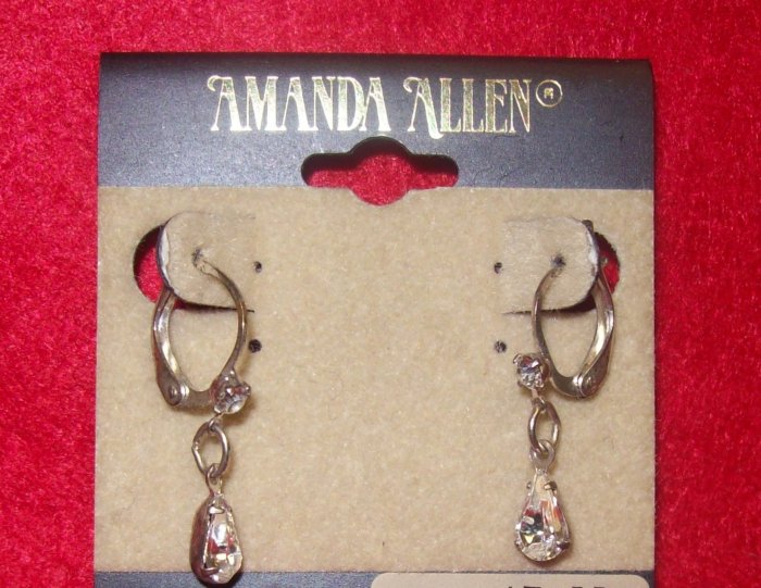 Jewelry, 1 Pr of gold earrings with dangling multi colored design