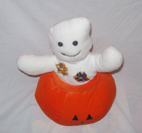 Halloween Decorations, Plush Ghost and Pumpkin