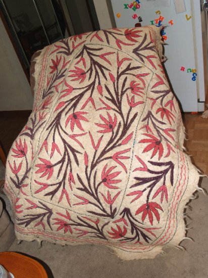 Oriental / Asian Rug,Blanket or Tapestry, Pressed Wool Felt Hand Made