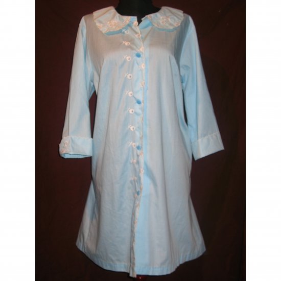 Vintage 60s SEARS Blue Nightgown Gown Nighty Size 38 Medium/Large