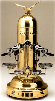 Polished Brass Dome Vertical Espresso Machine