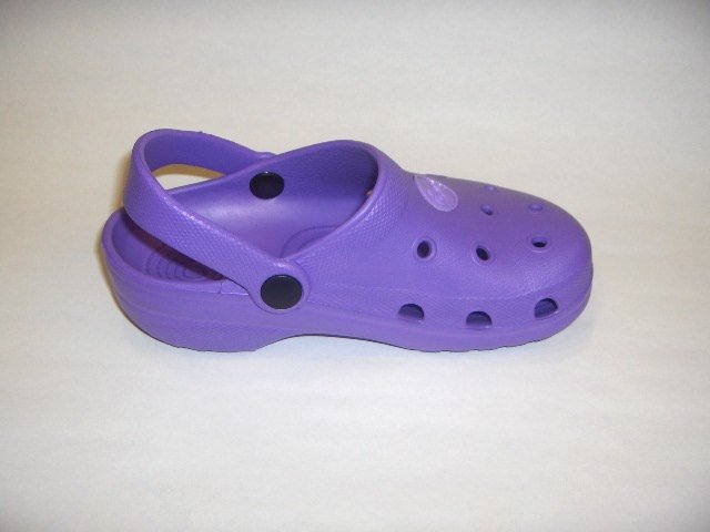 Girls Boys Kids' Children Clogs Mules Slides Sandals Purple, Size 8