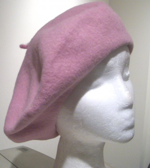 Women Men Women Pink French Slouchy Beret Tam Hat Cap