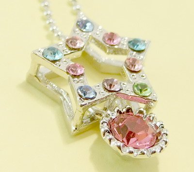 NEW Colorful Multicolor Star Pendant Charm Rhodium Chain Necklace