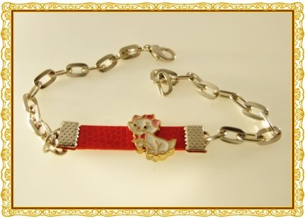Aristocats Duchess, Sexy Cat Rhodium Anklet / Bracelet