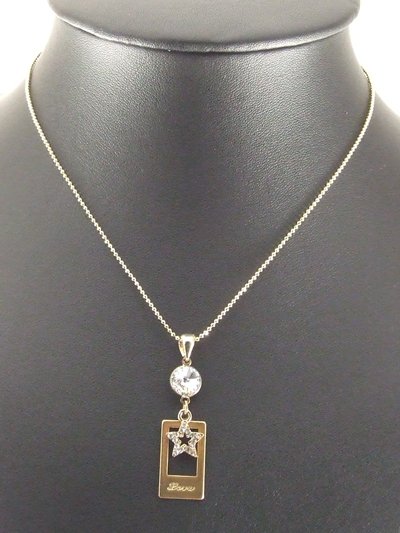 Love Star Gold Plated Gilt Pendant Charm Necklace