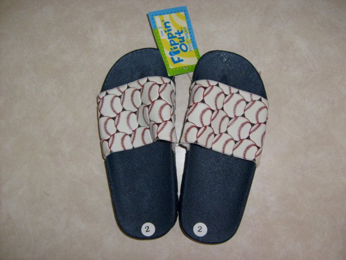 BaseBall Summer Type Flip Flop Shoes-Size 2