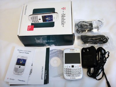 T-Mobile Blackberry Curve 8520 White GSM Cell Phone with 2GB memory card