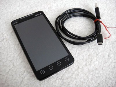 Sprint HTC Evo 4G White 4.3" HD LCD Android Wifi HDMI BT with clean ESN#