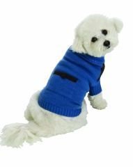 Medium Dog Suede Patch Sweater - Blue