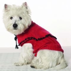X Small Dog Capelet Sweater - Red