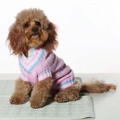 Large Dog Preppy Tennis Sweater - Pink
