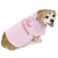 X Small Dog T-Shirt Hi Maintenance - Pink
