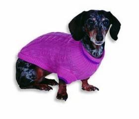 Small Dog Cable Sweater - Pink