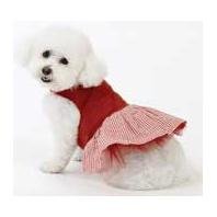 Medium Dog Picnic Dress - Red