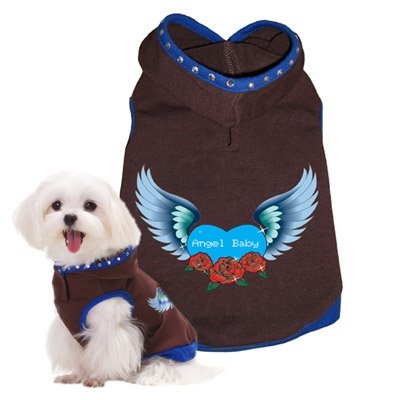 X Small Dog Angel Hoodie - Blue