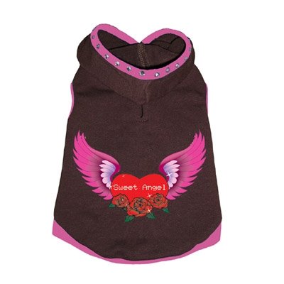 Small Dog Angel Hoodie - Pink