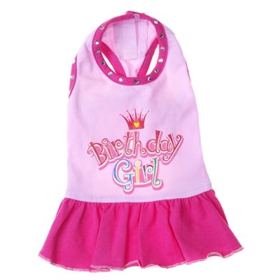 Medium Dog Birthday Girl Dress - Pink