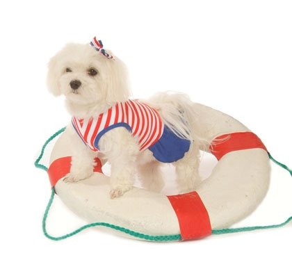 XX Small Striped Dog Sailor Girl Tank Dress
