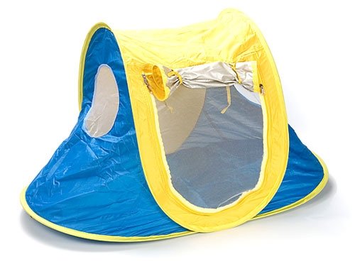 Yellow And Blue Dog Tent