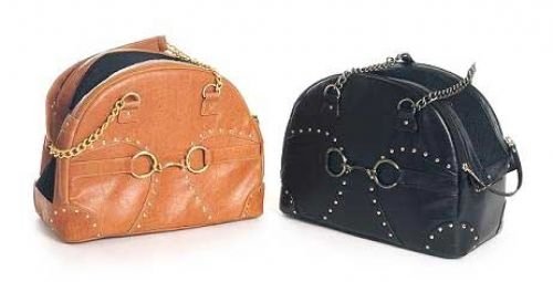 Soho Dog Carrier - Black/Silver