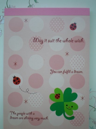 Clover and Ladybugs Memo Pad