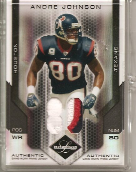 2007 Leaf Limited Andre Johnson 3 Color Patch