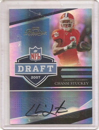 2007 Prestige Chansi Stuckey NFL Draft Auto