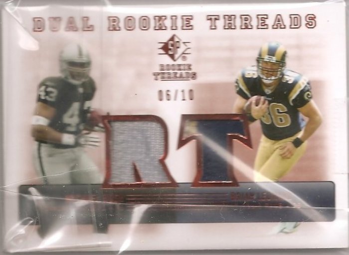 2007 SP Threads Brian Leonard/Michael Bush Dual Patch
